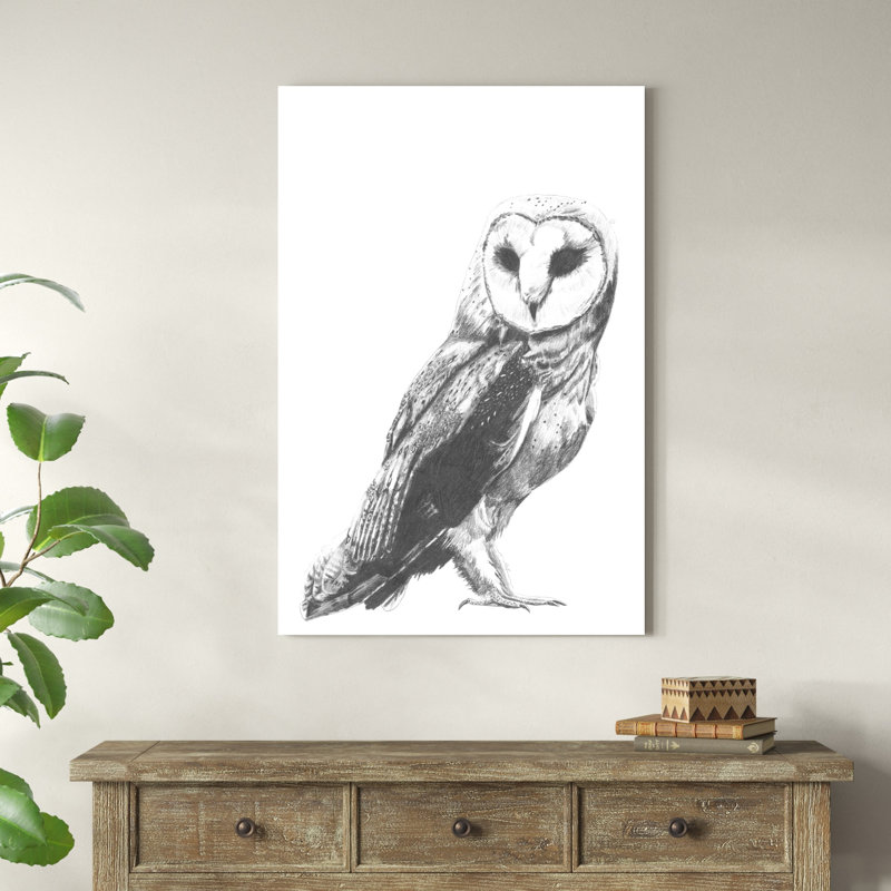 Instantané de la faune: Hibou, H 48 po x l 32 po x P 1,25 po