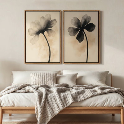 Framed Canvas Wall Art, Vintage Abstract Wall Canvas Prints 24"x36"