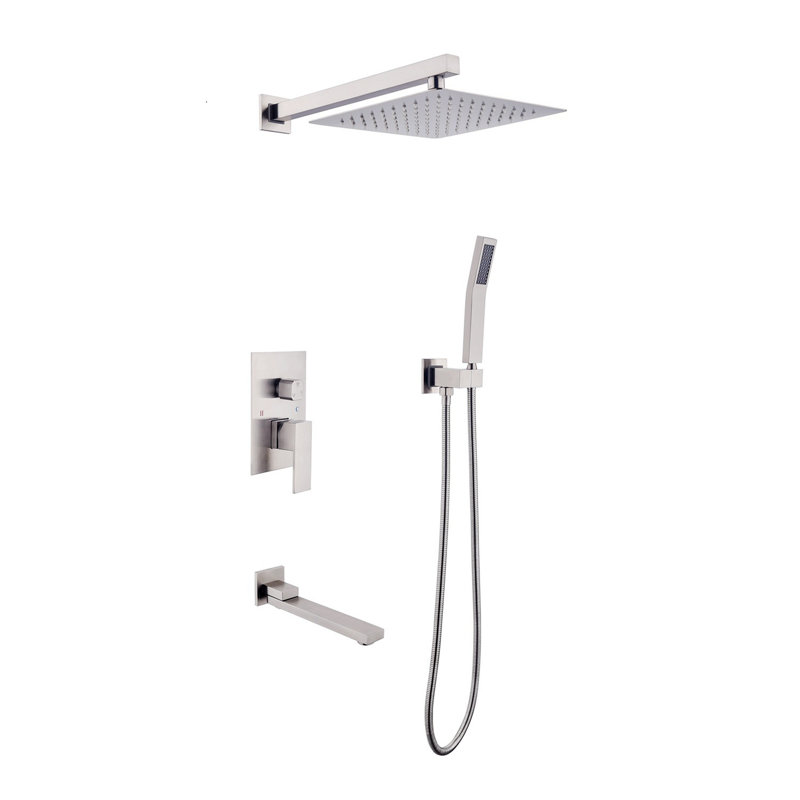 Thermostatic Complete Shower System, Brushed Nickel