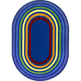 Kid Essentials Rainbow Rings Area Rug