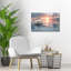 Zen White Lotus Wall Art Sunrise Meditation Canvas Wall Decor Spa Yoga Still Life Painting Prints Relaxing Spiritual Just Breathe Aesthetic Posters Pictures Modern Spiritual Inspiration Framed 12x16 inch