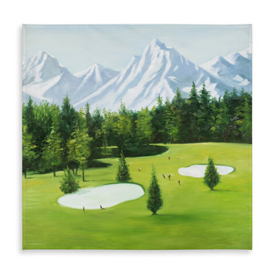 Golf Course with Mountain View Tablecloth | Home Decor Hobbies