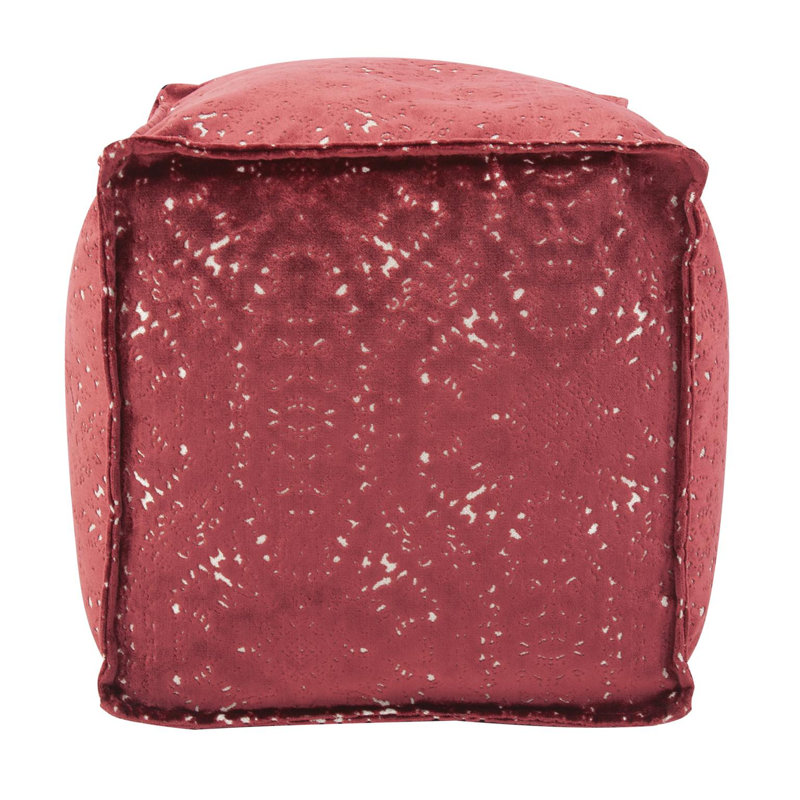 Pouf carré de 20 po de largeur, Red