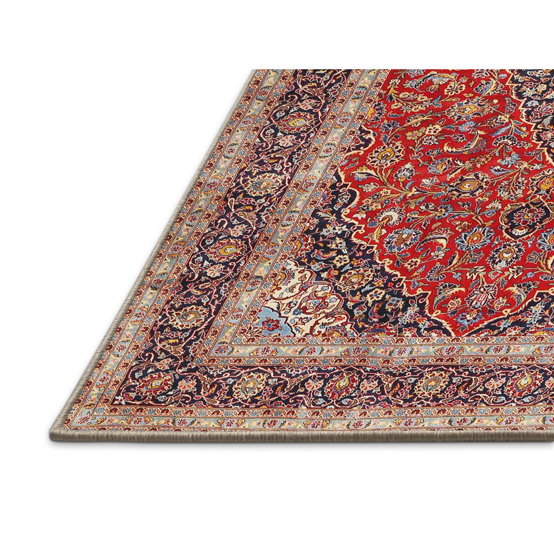 Tapis oriental oriental / noir / bleu, Rectangle 7 pi x 9 pi