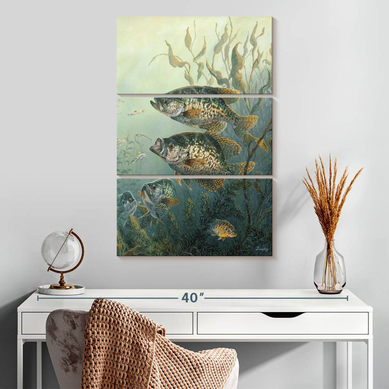 Brampt Black Crappies, 32" H x 20" W