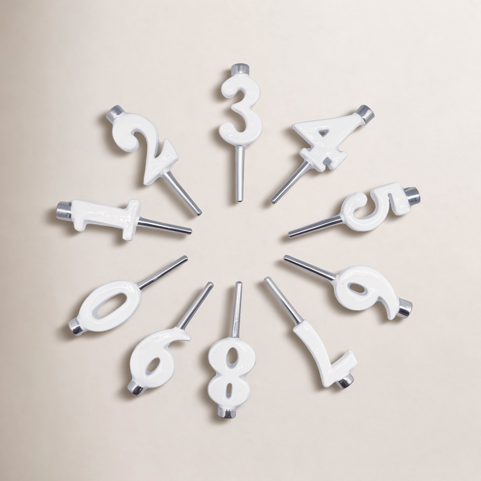 Let's Celebrate Candlestick Holder, White