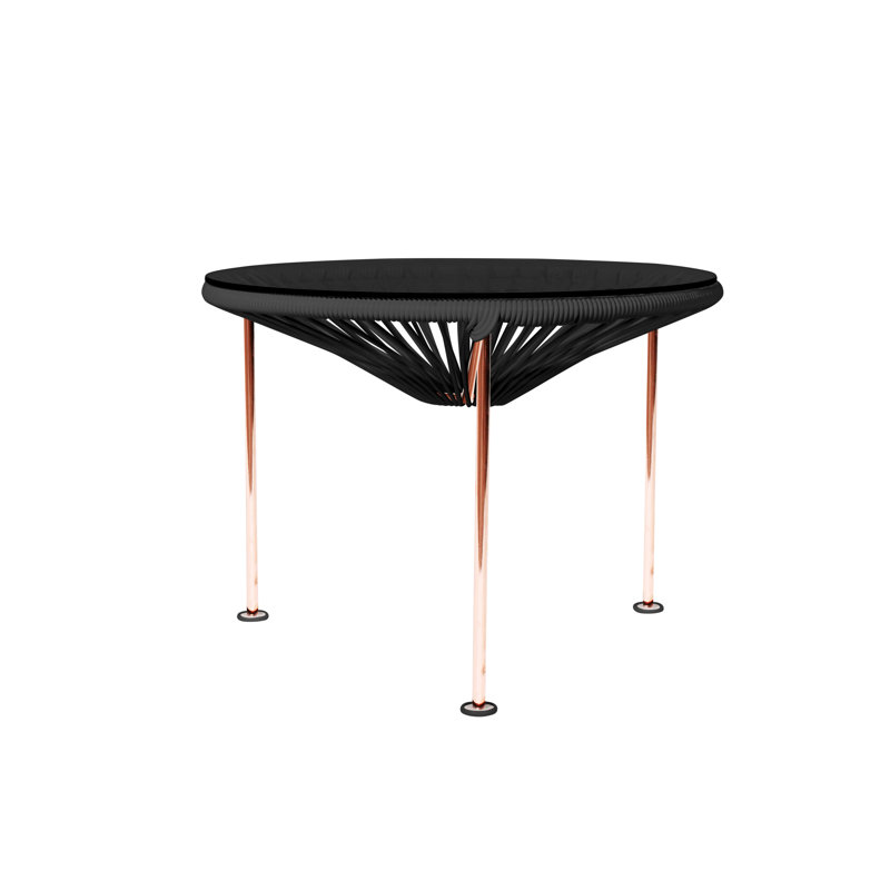 Table basse intérieure / extérieure Zicatela, Noir, Cuivre