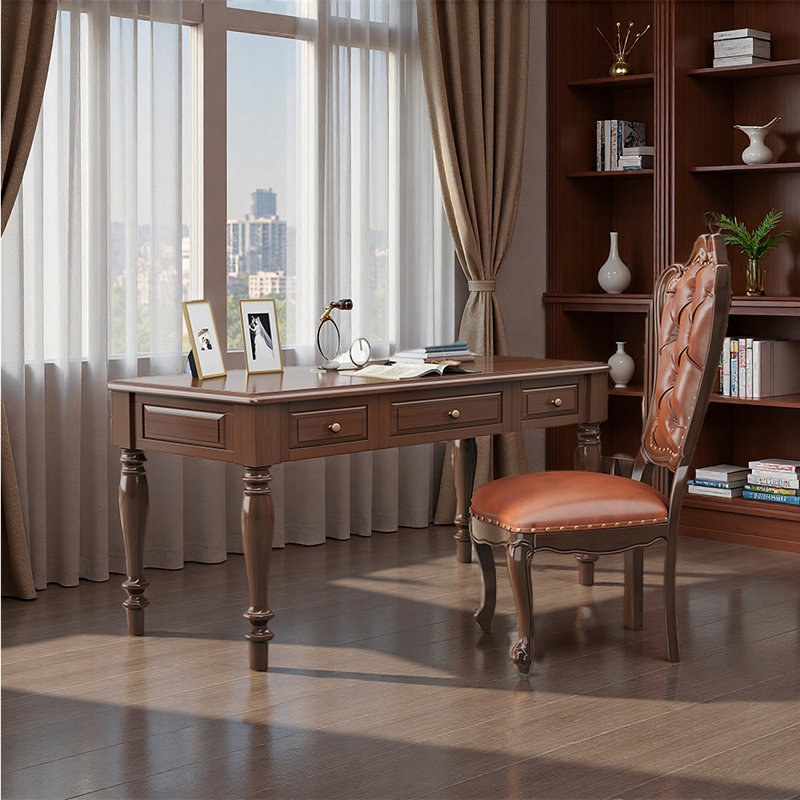 Ensemble de bureau et de chaise à pieds hauts de style européen