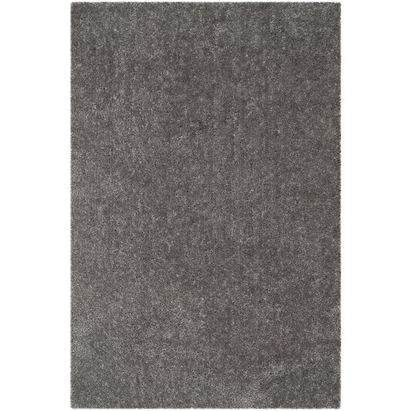 Tapis gris touffeté à la main Anacortes, Rectangle 6 pi x 9 pi
