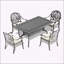 L 59,05 po x l 35,43 po, table de salle à manger en aluminium coulé avec cadre noir