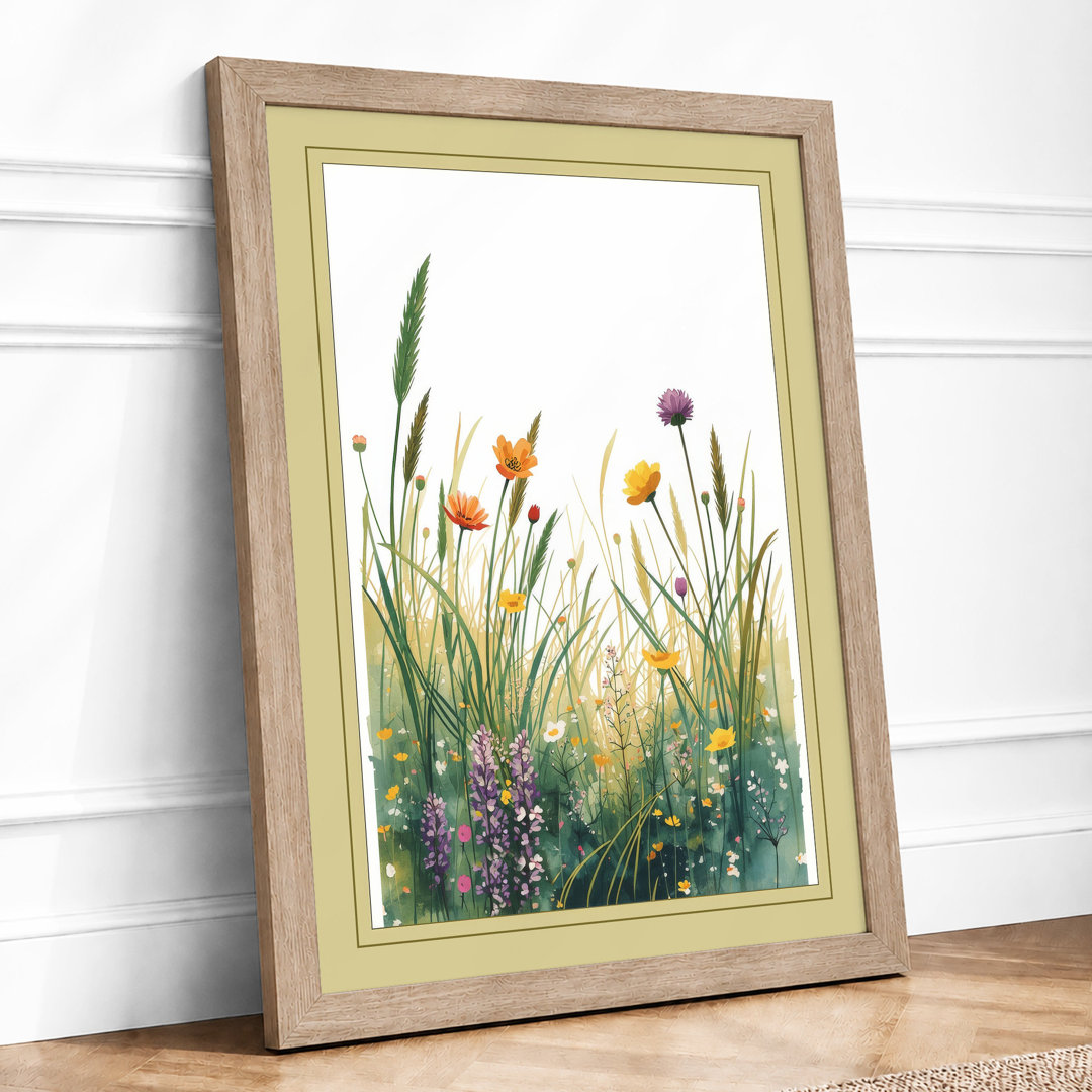 Meadow Wildflowers Botanical - Framed Print
