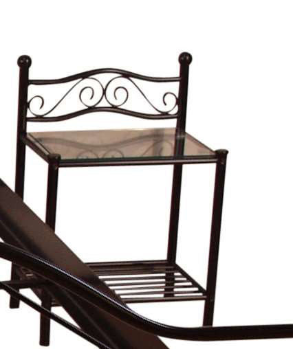 Gwinnett 44 cm W Bedside Table, Black
