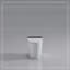 Toilette moderne et intelligente avec siège de bidet intégré, siège d'auto ouverture / fermeture de toilette intelligent, capteur de pied, affichage à DEL, veilleuse, eau chaude et sécheuse, blanc