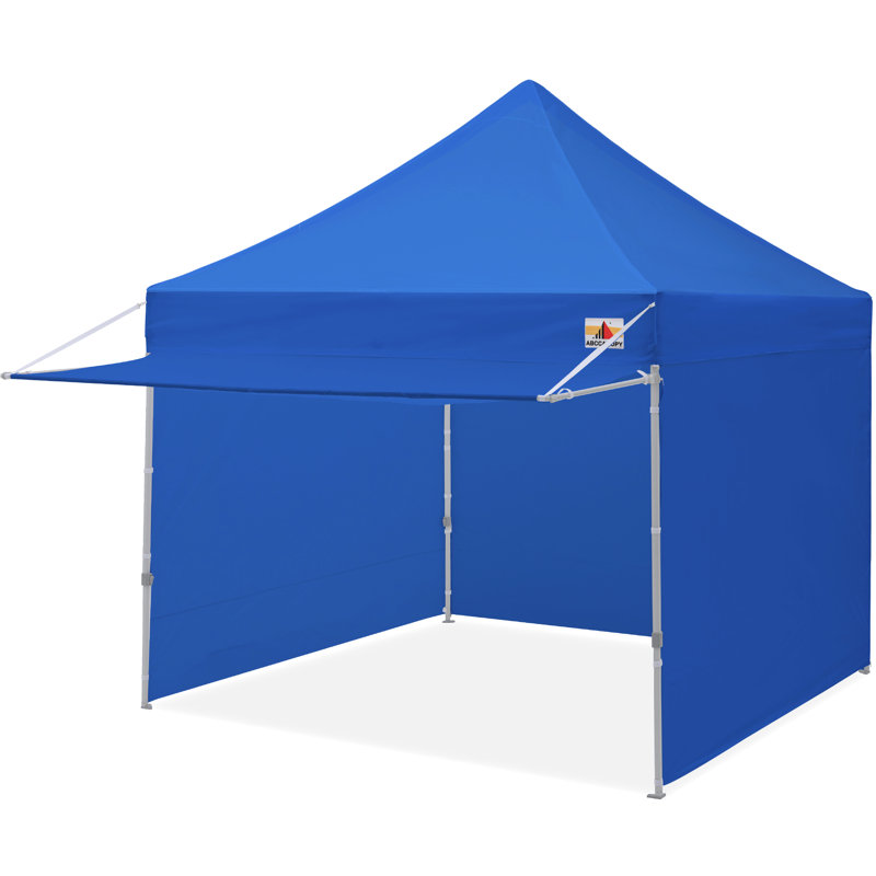 10 pi. L 10 pi. D Auvent escamotable en acier avec auvent, Bleu royal