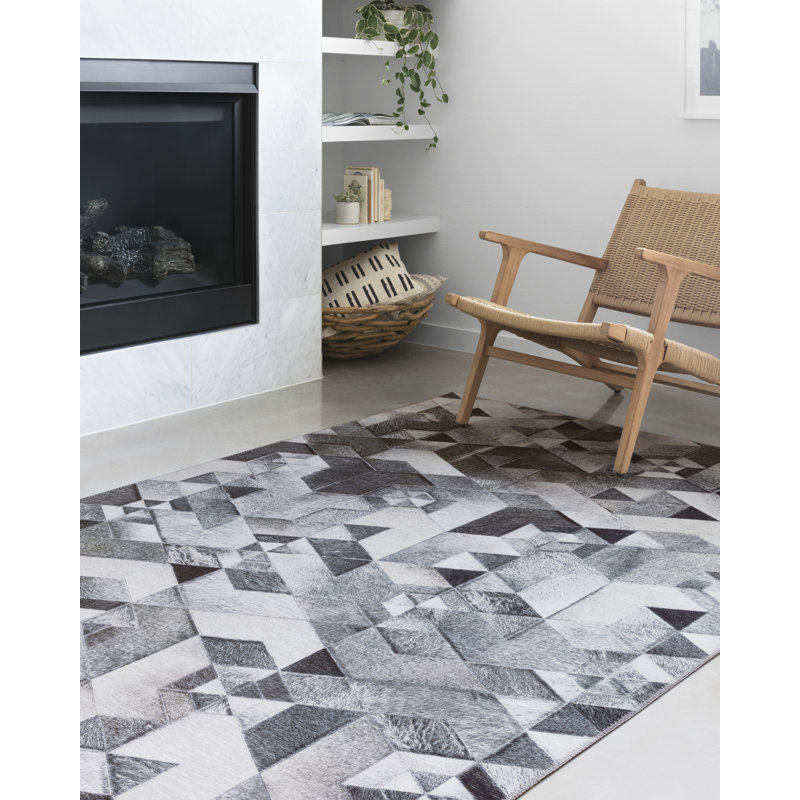 Rogers Geometric Indoor Rug, Square 1'6"