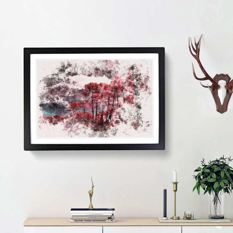 Plum Forest - Framed Print, Black Framed, 45cm H x 63cm W x 2cm D
