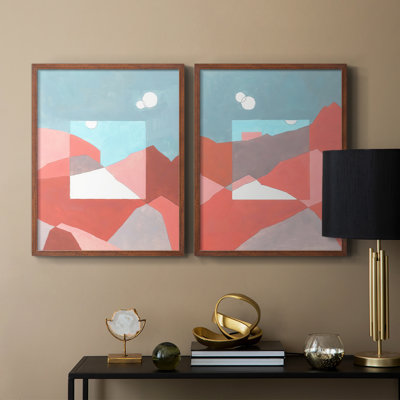 «Desert Dreamscape I», reproduction encadrée de qualité supérieure - prête à être accrochée - aucun clou requis - aucun clou requis