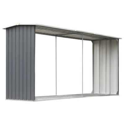 330cm W x 92cm D Metal Log Store