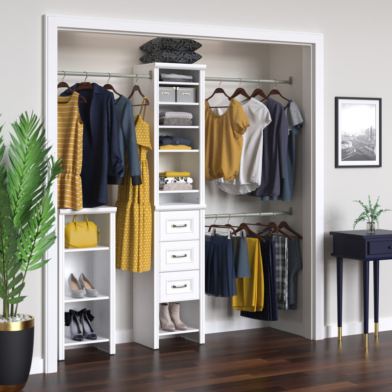 Adjustable Satin Nickel Steel Closet Rod, 30-48 Inches