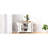 Kitchen Island With 4 Door Shelves, 6 Drawers, Drop Leaf, White - Classic Rolling Cart 47" Wide Top, Drawers Space Saving Design-1173662985