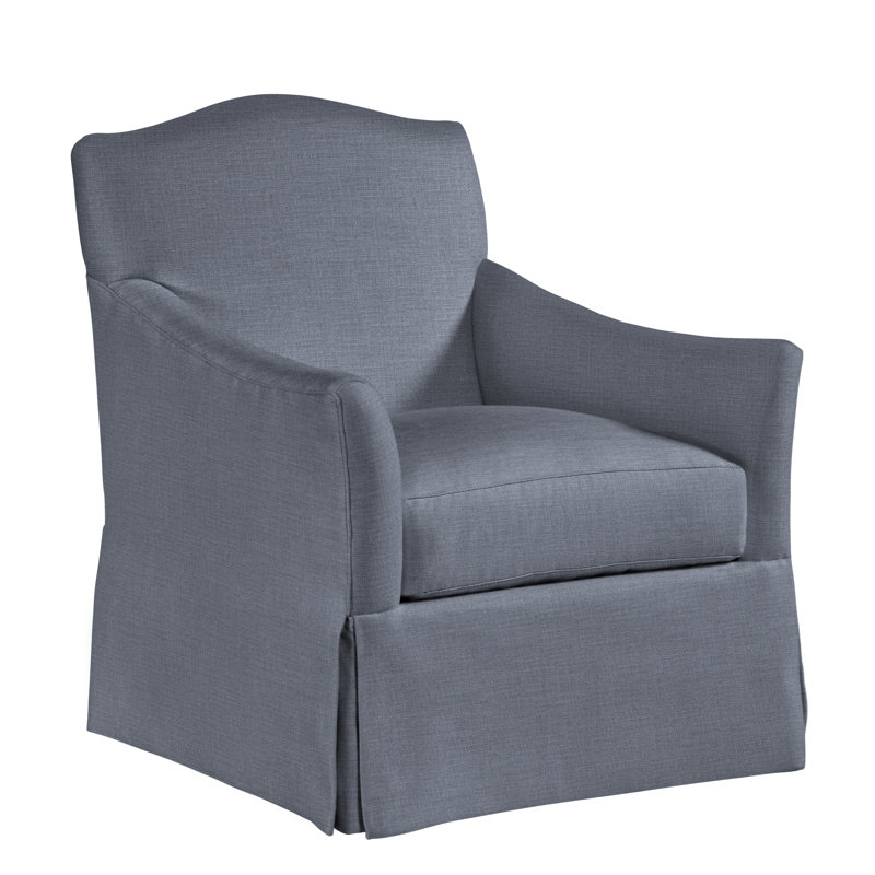 Florian 32" Wide Slipcovered Armchair, Affinity Blue