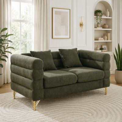 Sectional Sofa, Living Room Comfort Fabric Sectional Sofa-Deep Seating Sectional Sofa