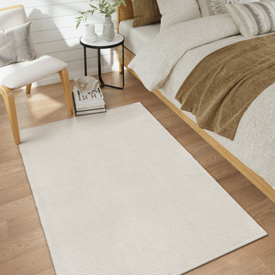 Tapis lavable en coton tissé Griss