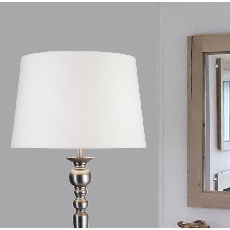 Queenswood Linen Drum Table or Floor Lamp Shade, Ivory, 29cm H x 45cm W x 45cm D