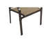 Outdoor 7 Furniture - Table rectangulaire brune et 6 chaises empilables pour la cour arrière
