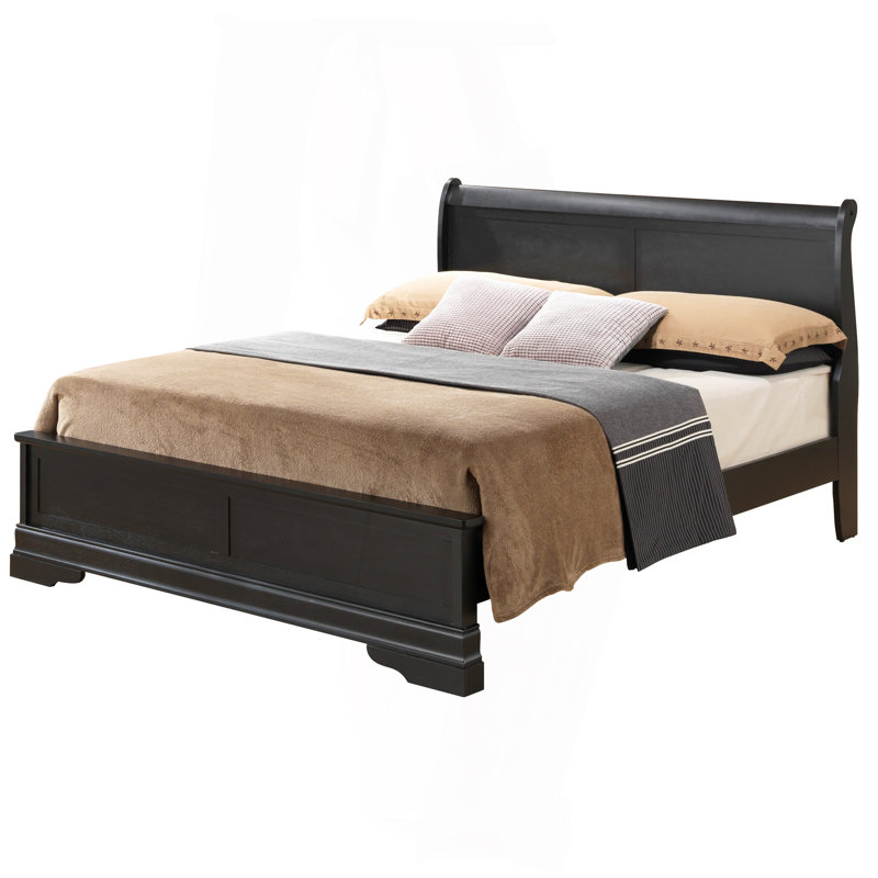 Lit double noir Elegant Traditional