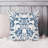 Botanical Blue Damask Pattern VI-107077562