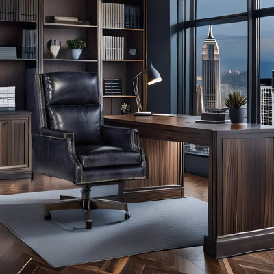 Fauteuil de direction en cuir véritable Beckett