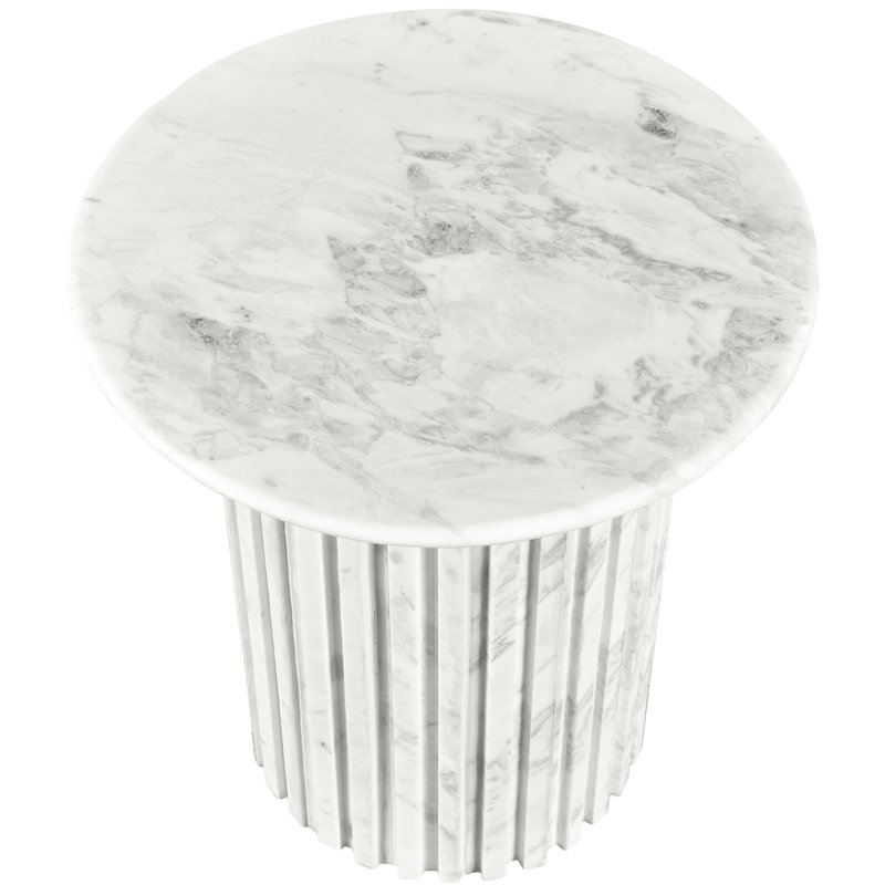 Jamary End Table, White
