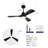 Hot sales 42 Inch Ceiling Fans with Lights and Remote, Black Ceiling Fan for Patios with Light 3 Blades Modern Ceiling Fan Noiseless Reversible DC Motor,  Ceiling Fan for Farmhouse