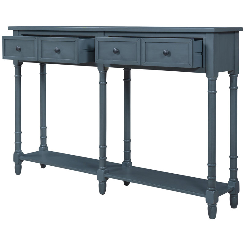 Guliana 58'' Console Table, Antique Navy