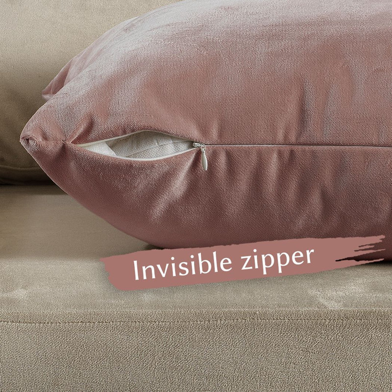 Housse de coussin en velours mat 1pc, Carré 22 po, Salée