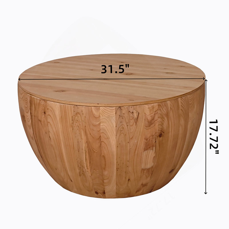 Table basse 31,50 "en forme de seau rétro pour bureau, salle à manger et salon