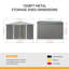 10 ft. W x 8 ft. D Apex Metal Garden Shed