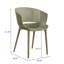 Chaise de salle à manger d'extérieur en plastique avec dossier perforé (table non incluse)-124590998