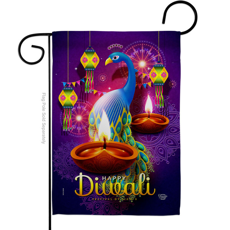 Drapeau de jardin en polyester 2 faces 1,5 pi x 1,1 pi