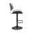 Attie Swivel Adjustable Height Armless Bar Stool with Pedestal Base in Faux Leather and Metal-123457377-123457406