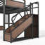 Lit mezzanine en métal avec glissade et rangement pour enfants Titan-133276874