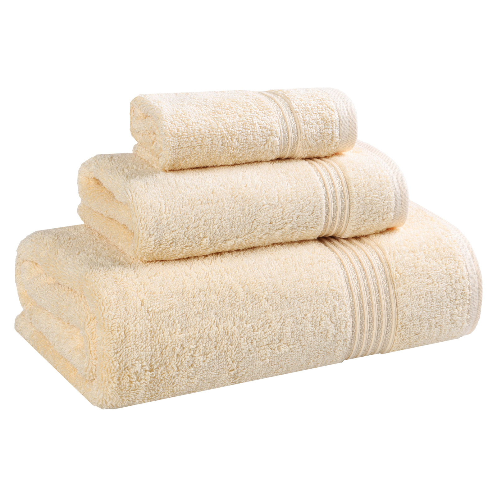 Oleg 3-Piece Egyptian Cotton Towel Set, Canary