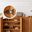 Armoire de rangement moderne et polyvalente en bois massif pour chaussures