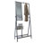 Coat Rack With Mirror, Multifunctional Hall Tree With Shoe Storage, Metal Frame, For Living Room Bedroom 73X32x15 Inches, Industrial Style, Rustic Brown And Black