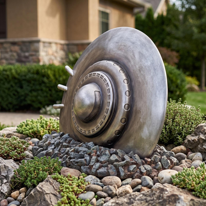 Statue de vaisseau extraterrestre Crash Landing