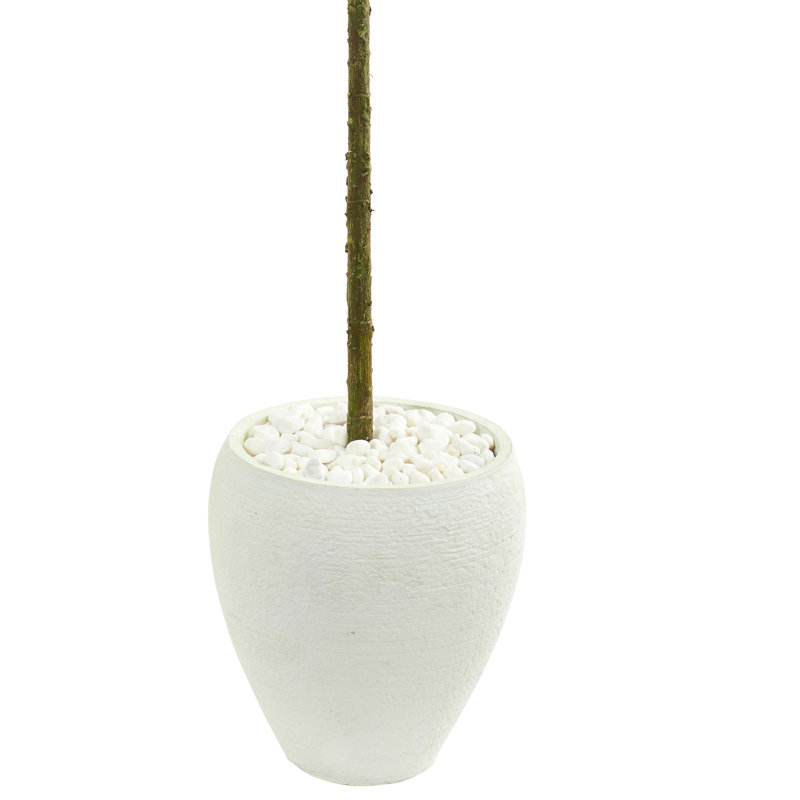 60'' Faux Fiddle Leaf Fig Tree in Earthenware Pot