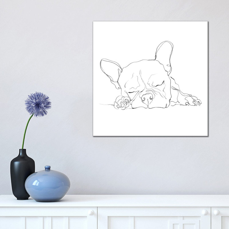 French Bulldog Contour I by Ethan Harper - Wrapped Canvas Gallery-Wrapped Canvas Giclée, 45.72cm H x 45.72cm W