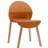 Indoor Dining Living Room, 4 Tropical Orange Chairs, Red Oak Wood Legs, Industrial-grade Pp Seat, Waterproof Scratch, Hand Solid Oak, Commercial-grade Strength, Floor-, Adaptive Ergonomic, Thickened