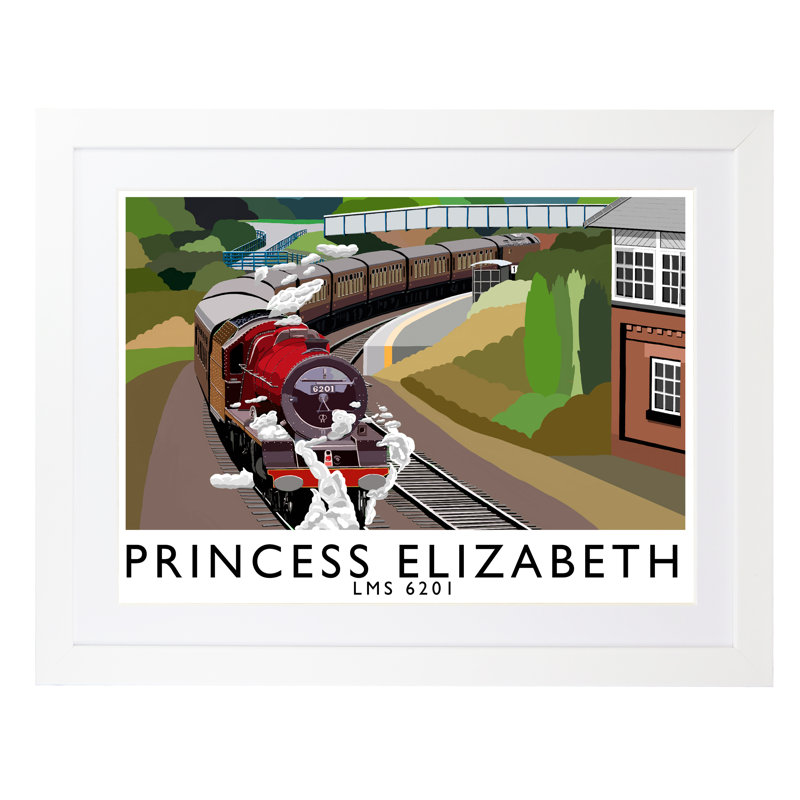 'Princess Elizabeth' by Richard O'Neil - Print, White Wood Frame, 33.5 cm H x 43.5 cm W x 2.2 cm D